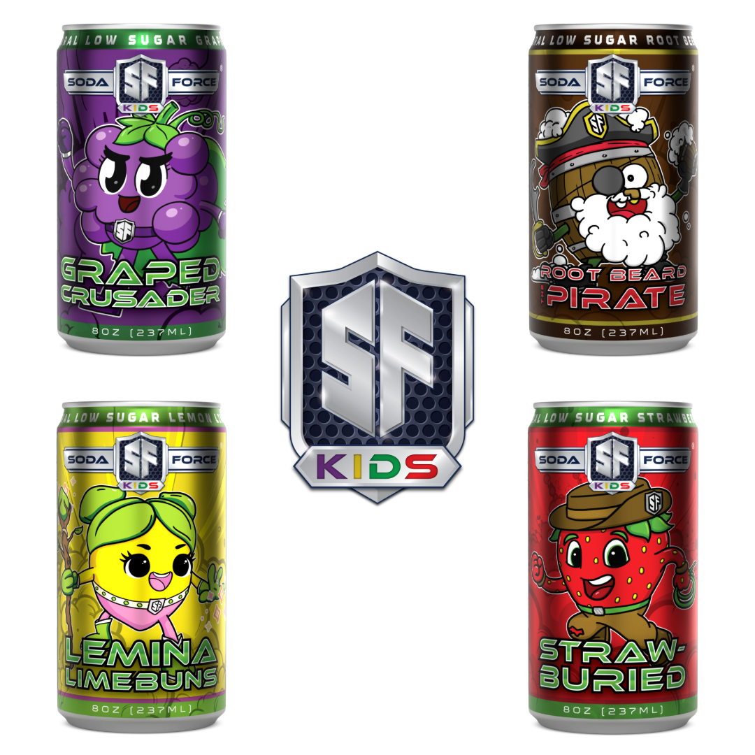 Soda Force Kids SF-24 Spacecraft - Variety 8-Pack, Soda for Kids