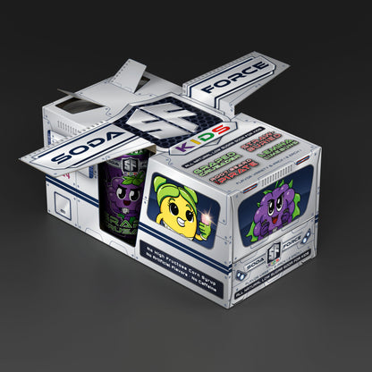 Soda Force Kids SF-24 Spacecraft - Variety 8-Pack, Soda for Kids